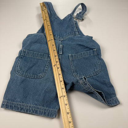 Vintage 1990's Green Bay Packers Denim Short Overalls - 2T