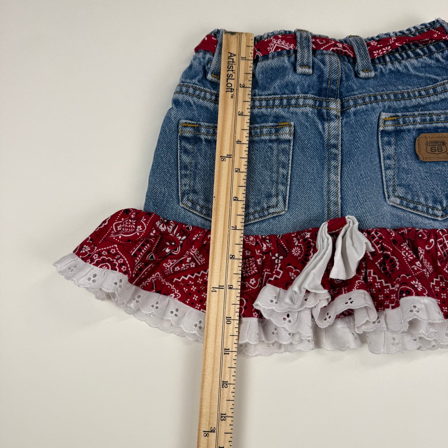 Vintage 1990's Route 66 Denim Skirt - 2T
