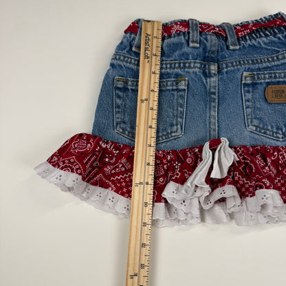 Vintage 1990's Route 66 Denim Skirt - 2T