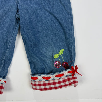Vintage Y2K Cherry Capris - 4T