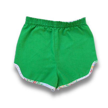 Vintage Green Track Shorts - 4/5T