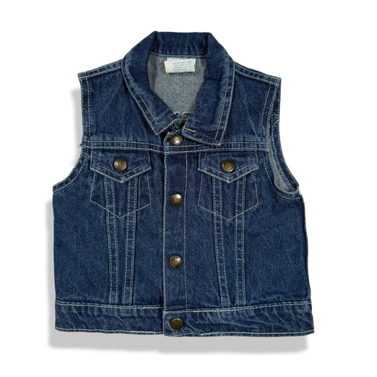 Vintage Hopscotch Denim Vest - Size 18 Months