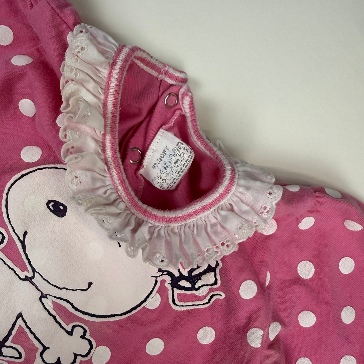 Vintage 1990's Snoopy Polka Dot Romper - 18 Months