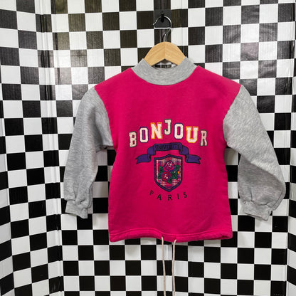 Vintage Bonjour Sweatshirt - Size 6