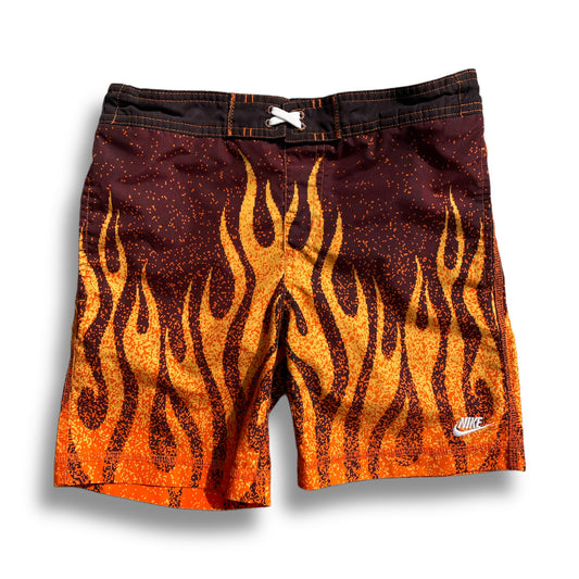 Toddler Y2K Nike Flame Swim Shorts - 4T