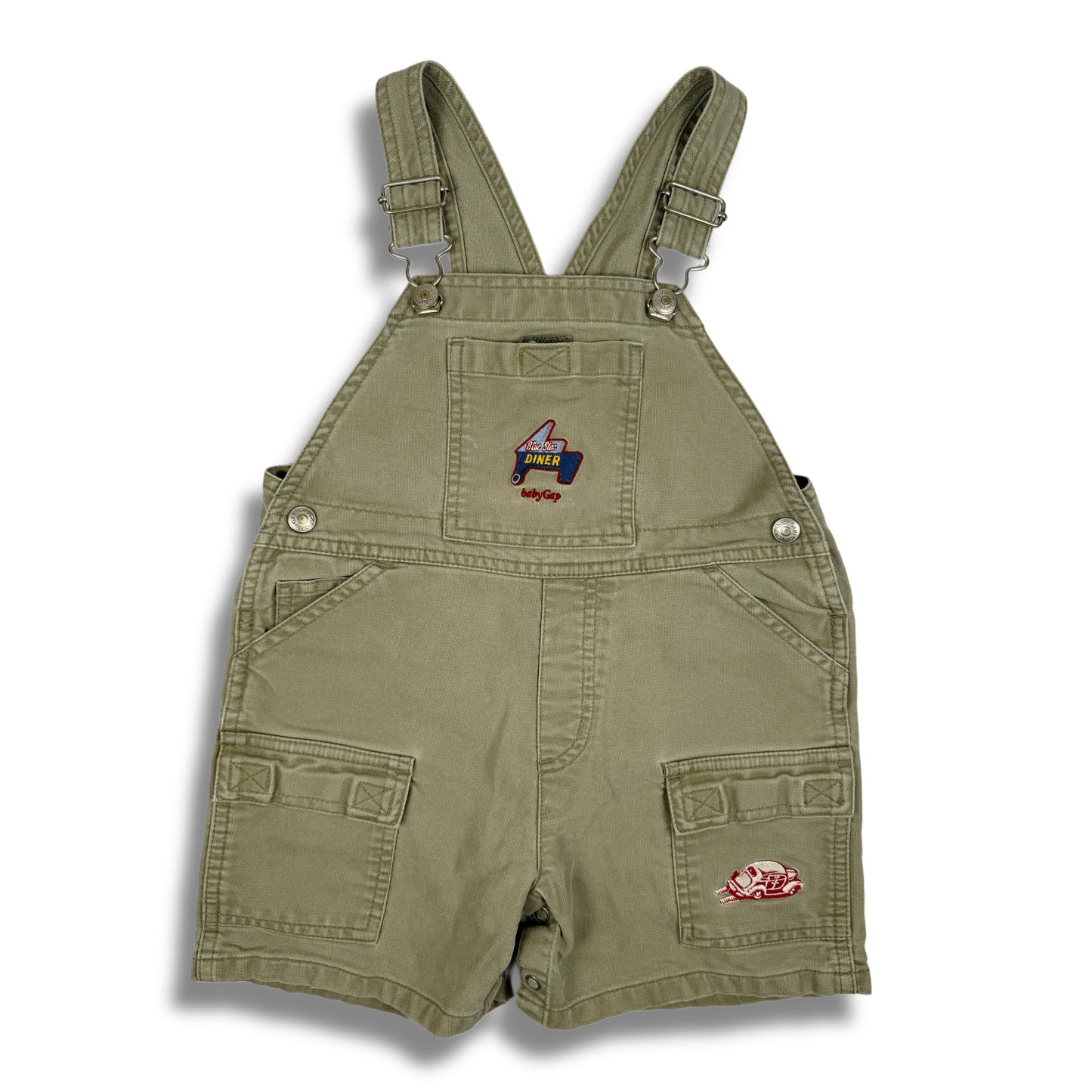 Y2K Baby Gap Blue Star Diner Shortalls - 3T