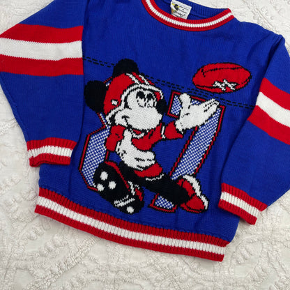 Vintage Mickey Football Knit Sweater - 5T