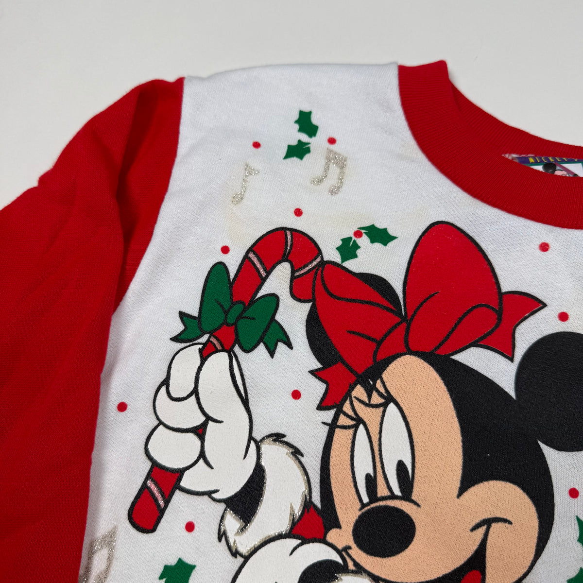 Vintage 1990's Minnie Mouse Christmas Two Piece Set - Size 5/6