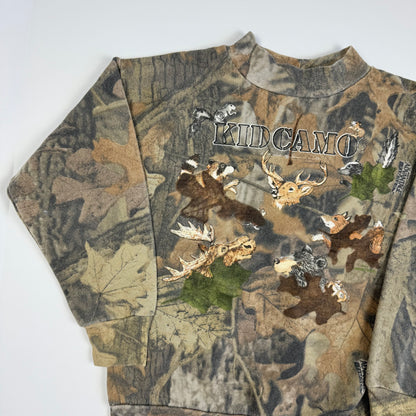 Vintage Artisans Kid Camo Mock Neck Sweatshirt - 4/5T