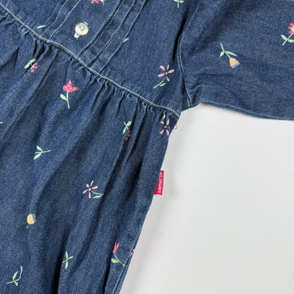 Y2K Carters Floral Denim Romper - 12/18 Months