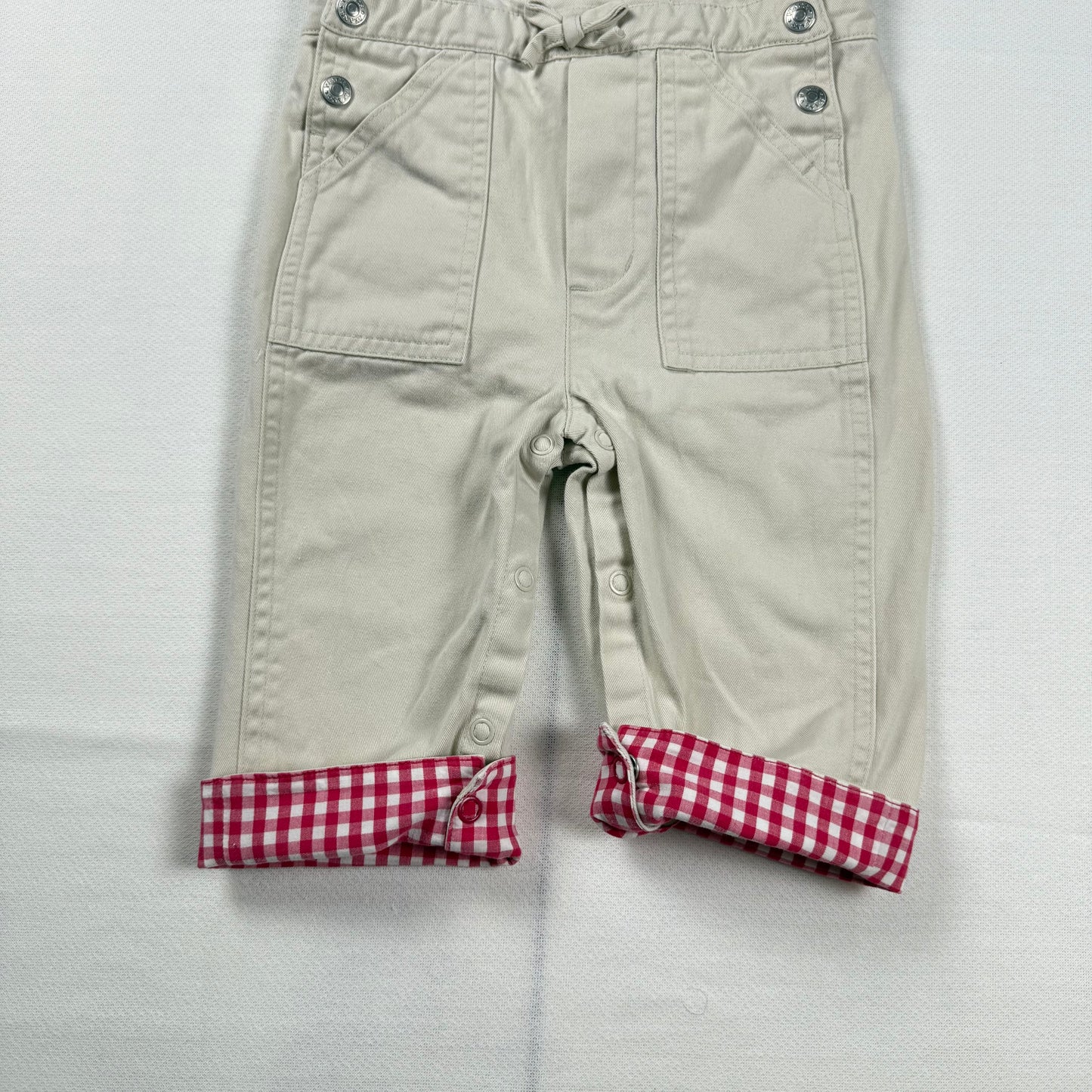 Y2K Children's Place Strawberry Khaki Overalls - 6/9 Months