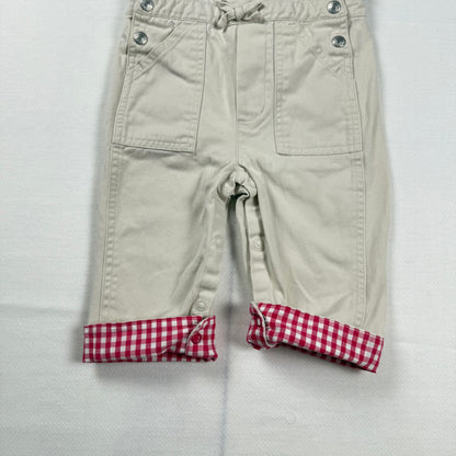 Y2K Children's Place Strawberry Khaki Overalls - 6/9 Months