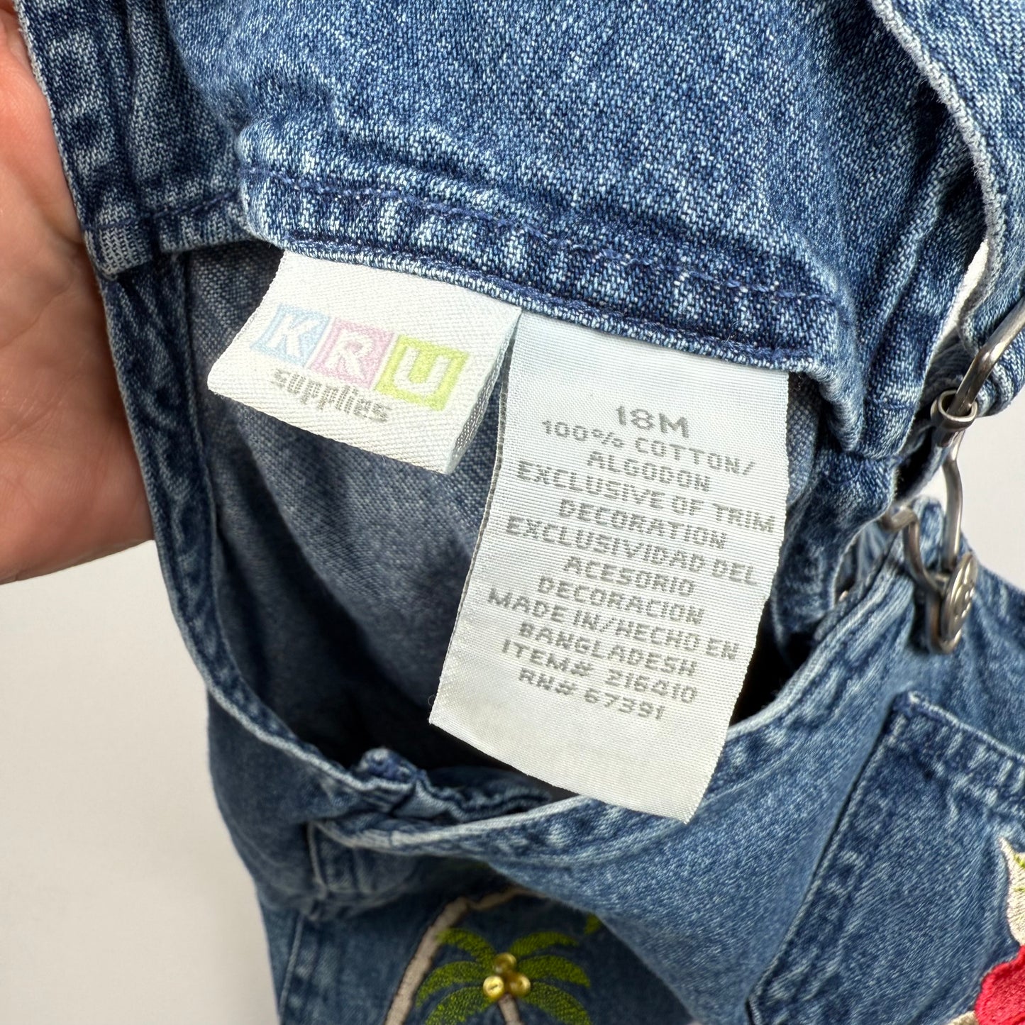 Y2K Hawaiian Beach Shortalls - 18 Months