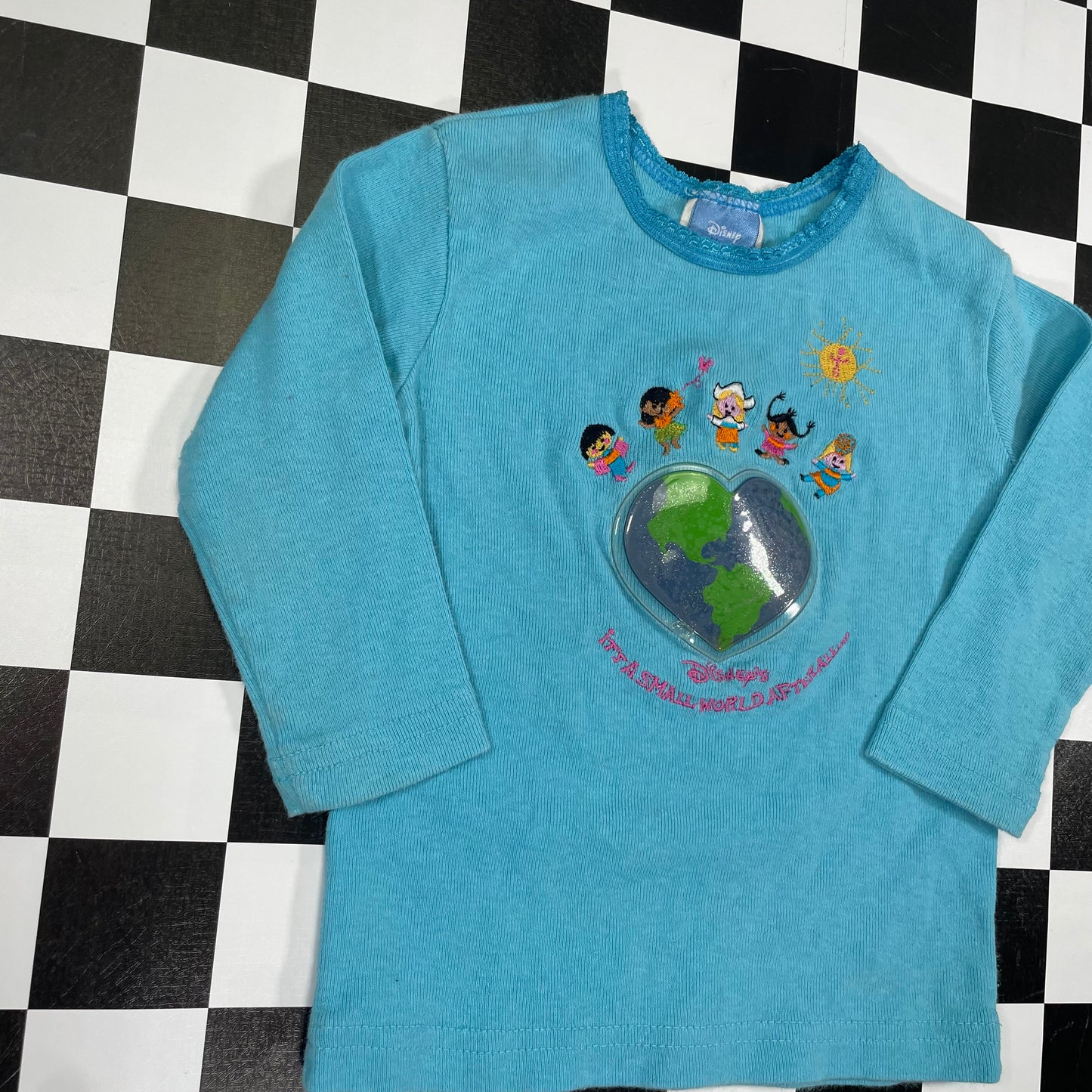 Y2K Disney Small World Long Sleeved Shirt - 12 Months