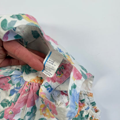 Vintage 1990's Floral Bubble Romper - 3/6 Months