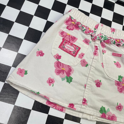 Vintage Oshkosh B'Gosh White Floral Skirt - 5T