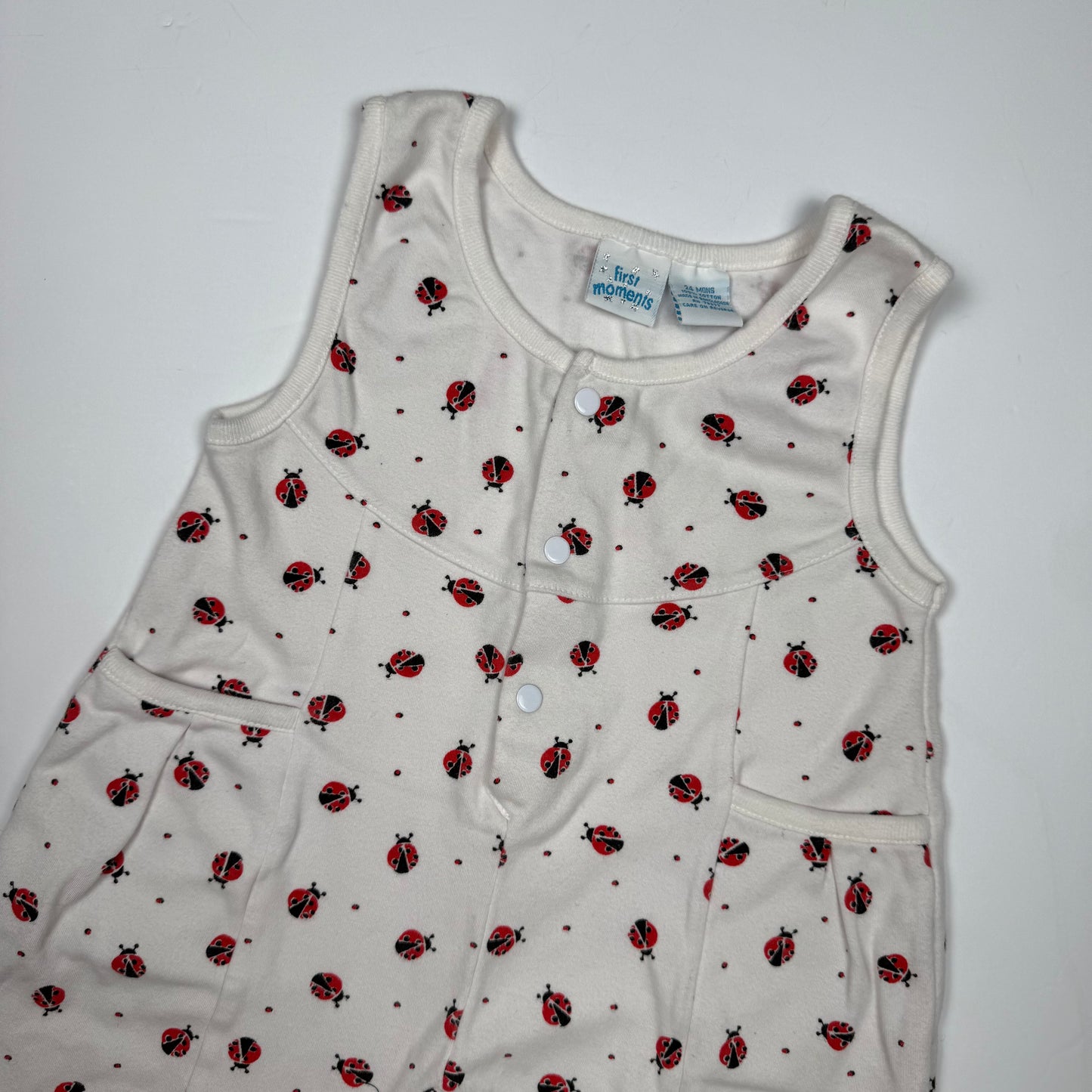 Vintage Lady Bug Romper - 24 Months