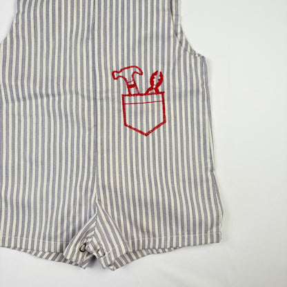 Vintage Striped Tool Romper - 18 Months