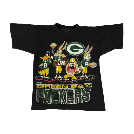 Vintage 1993 Green Bay Packers Looney Tunes T-Shirt - Youth Medium 8/10