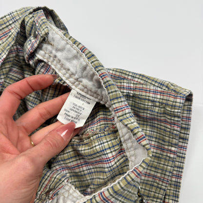 Vintage Oshkosh B'Gosh Plaid Short Overalls - 3T