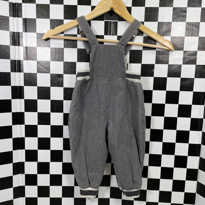 Vintage Garage Grey Clip Jogger Overalls - 18 Months