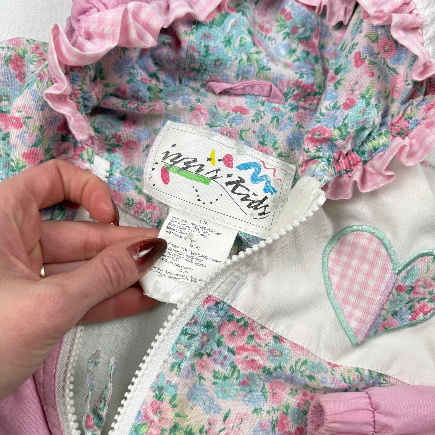 Vintage 1980's Floral Light Weight Jacket - 4T