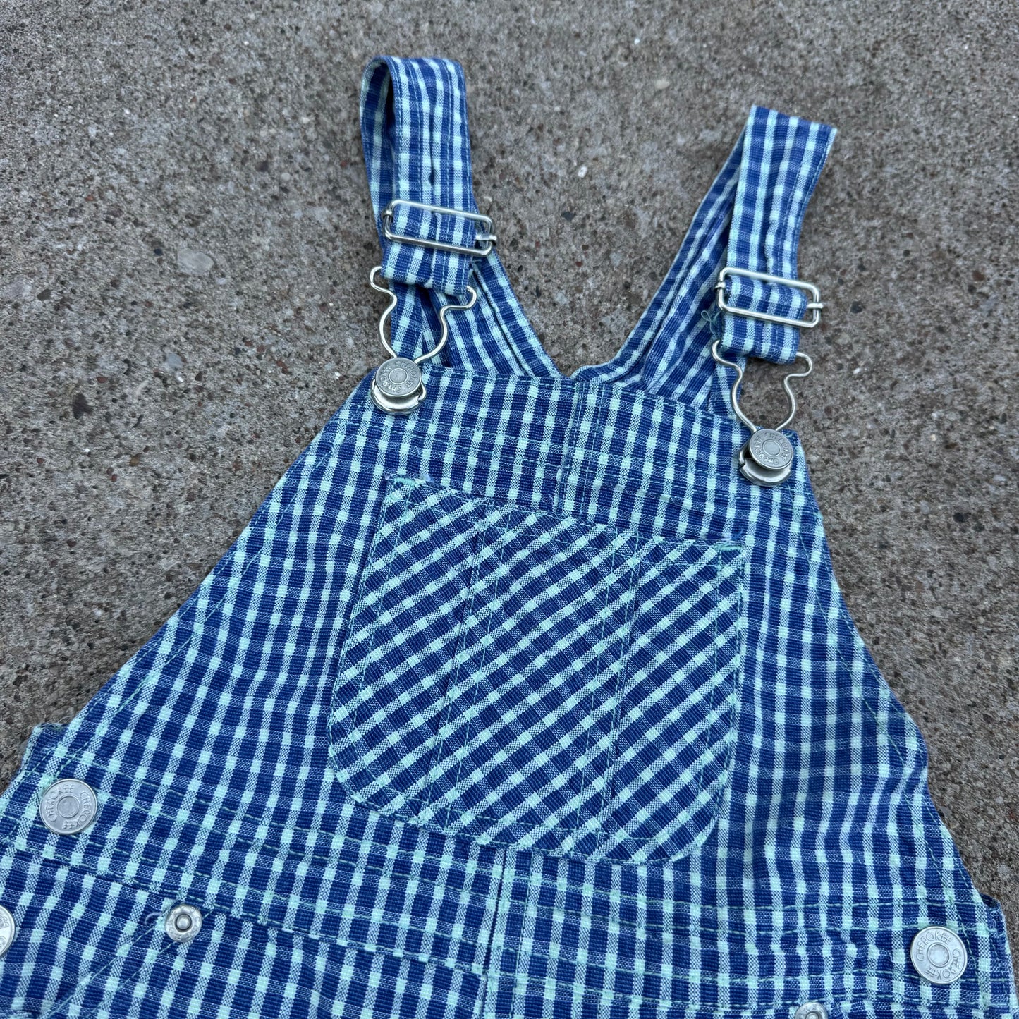 Vintage Y2K Cherokee Gingham Shortalls - 3T