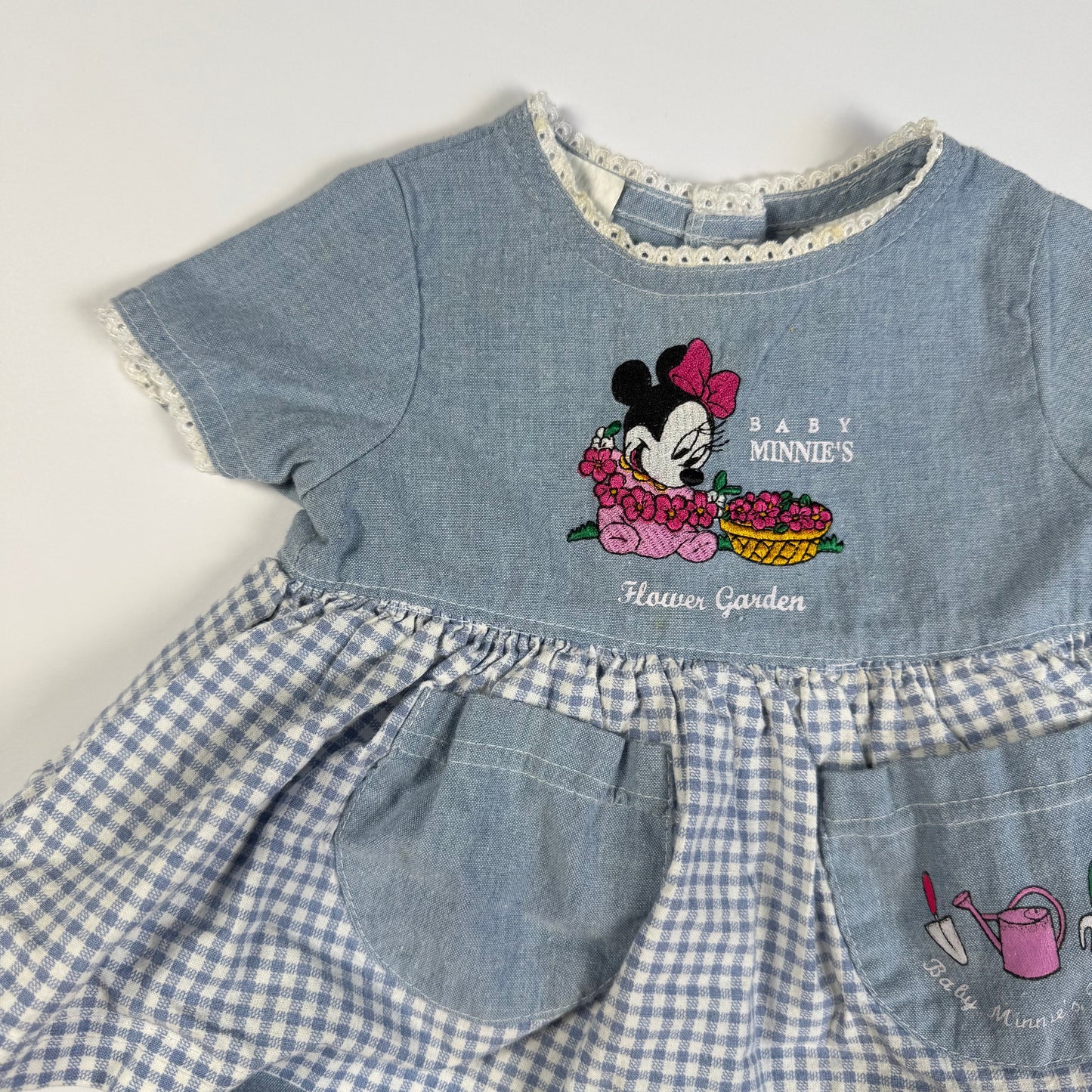 Vintage 1990's Minnie Mouse Flower Garden Romper - 3/6 Months