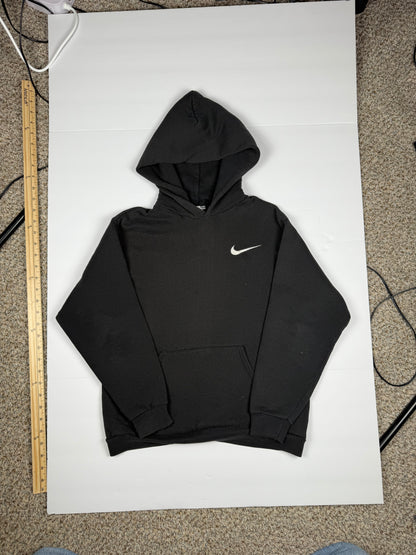 Vintage 1990's Nike Faded Black Hoodie Sweatshirt - Youth Medium