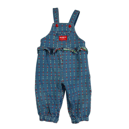 Vintage Oshkosh B'Gosh Spell Out Bubble Overalls Romper - 24 Months