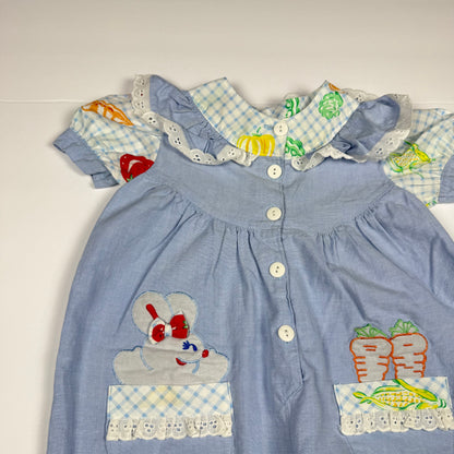 Vintage Vegetable Garden Romper - 12 Months