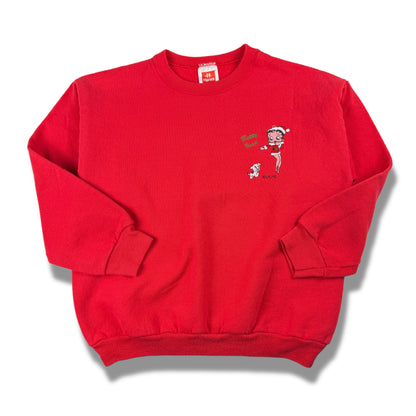 Vintage 1990's Betty Boop Embroidered Christmas Crewneck Sweatshirt - 5T