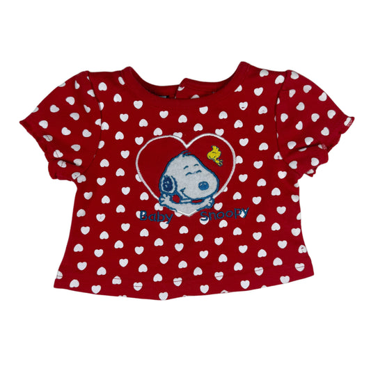 Y2K Baby Snoopy Polka Dot Shirt - 3/6 Months