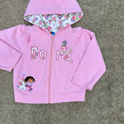 Y2K 2007 Dora and Boots Sweatshirt - 2T