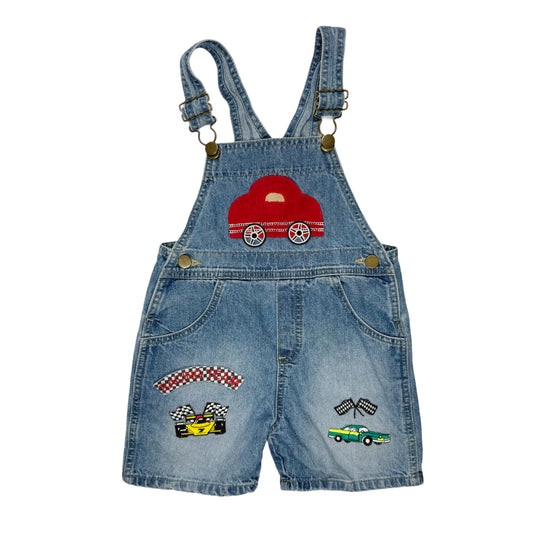 Vintage BonBon Race Car Denim Shortalls - 2T