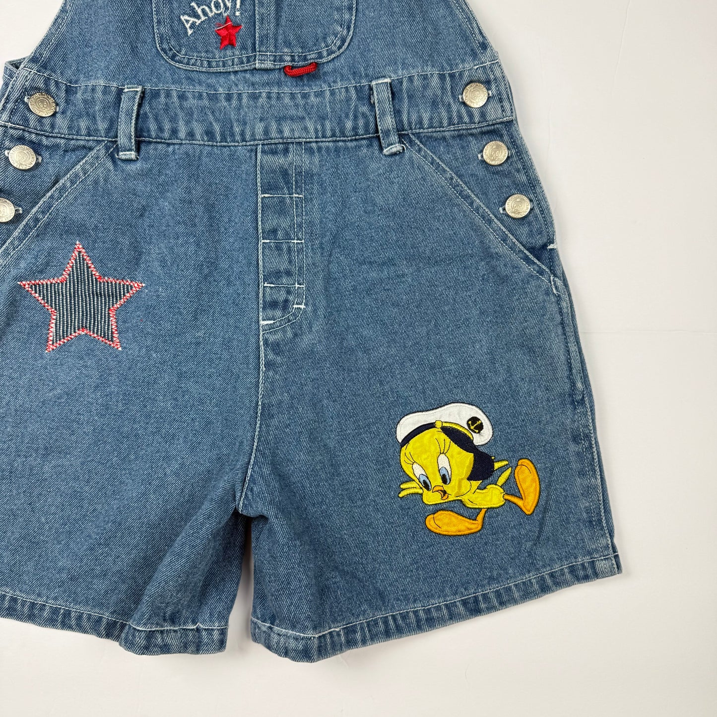 Vintage 1997 Tweety Denim Overalls - Youth Small
