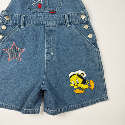Vintage 1997 Tweety Denim Overalls - Youth Small
