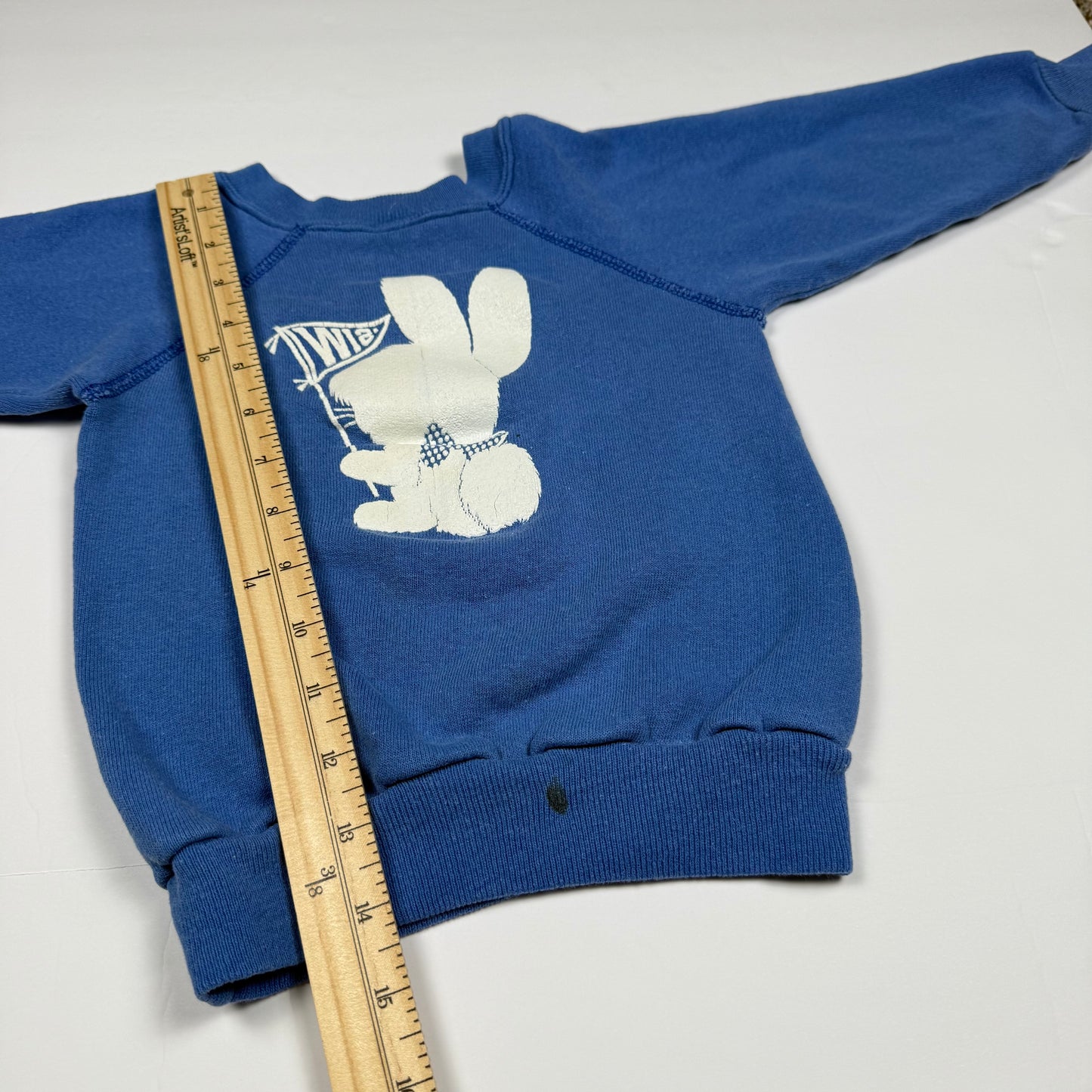 Vintage 1960's/1970's Lacrosse Wisconsin Bunny Sweatshirt - 2/3T