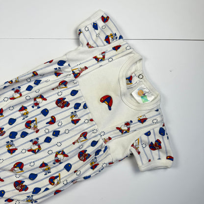 Vintage 1990's Baby Baseball Romper - 3/6 months