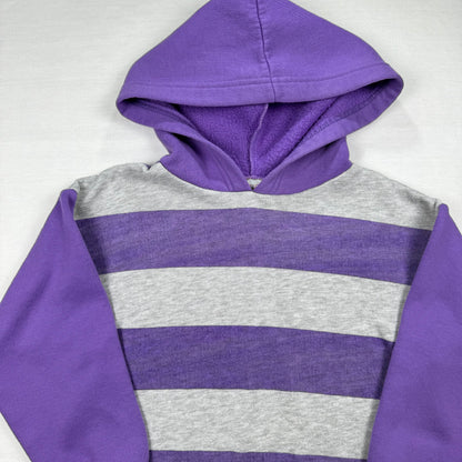Vintage 1990's Willow Bay Purple Grey Striped Sweatshirt - Youth Size 6