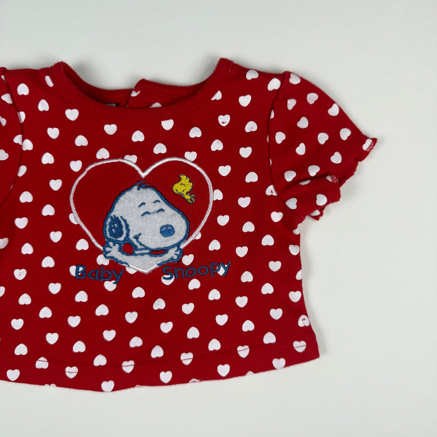 Y2K Baby Snoopy Polka Dot Shirt - 3/6 Months