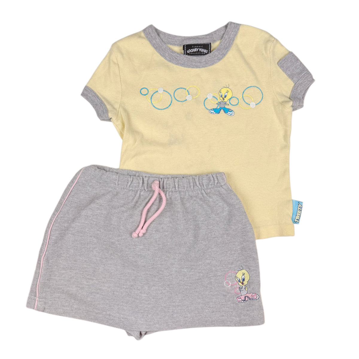Vintage 1998 Tweety Bird Looney Tunes Two Piece Set - 4/5T