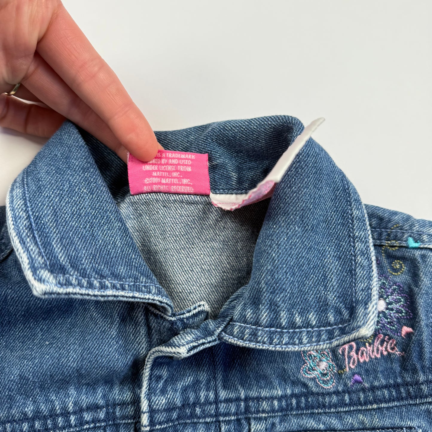 2001 Vintage Y2K Barbie Denim Jacket - 4/5T