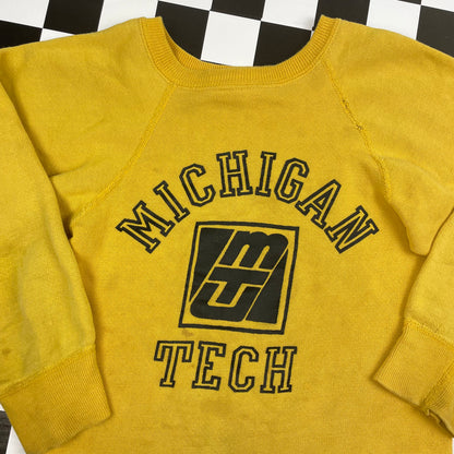 Vintage 1960's Michigan Tech Sweatshirt - Size 6