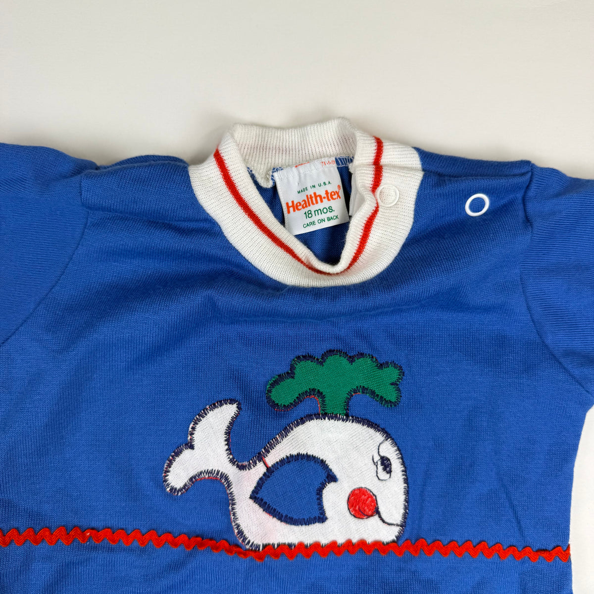 Vintage 1980's Health-Tex Whale Onesie - 18 Months