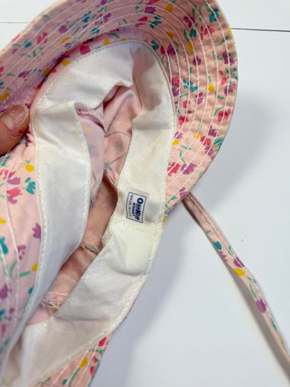 Vintage Oshkosh B'Gosh Pink Floral Sun Hat - Baby/Toddler