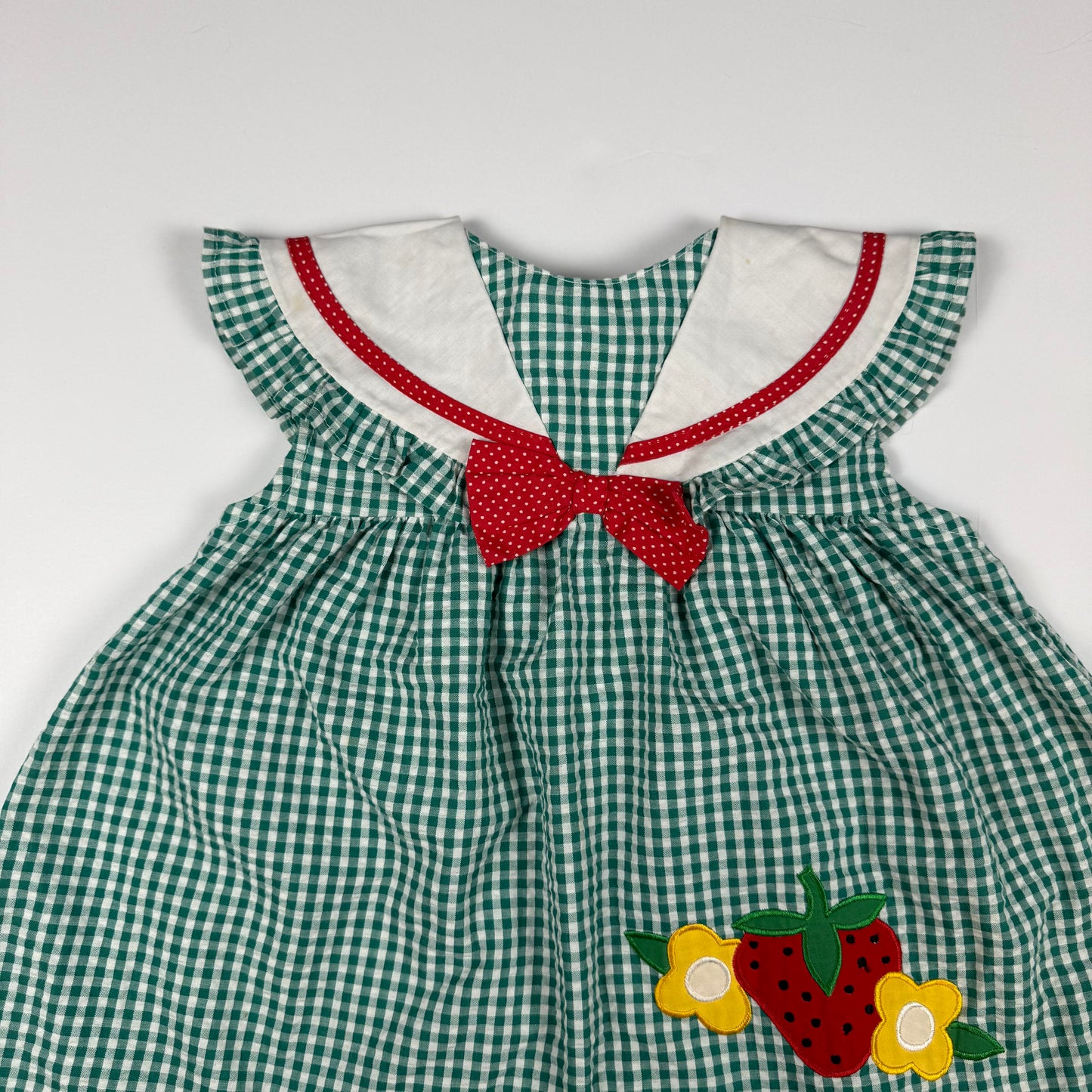 Vintage Cuties by Judy Strawberry Gingham Dress - 18 Months