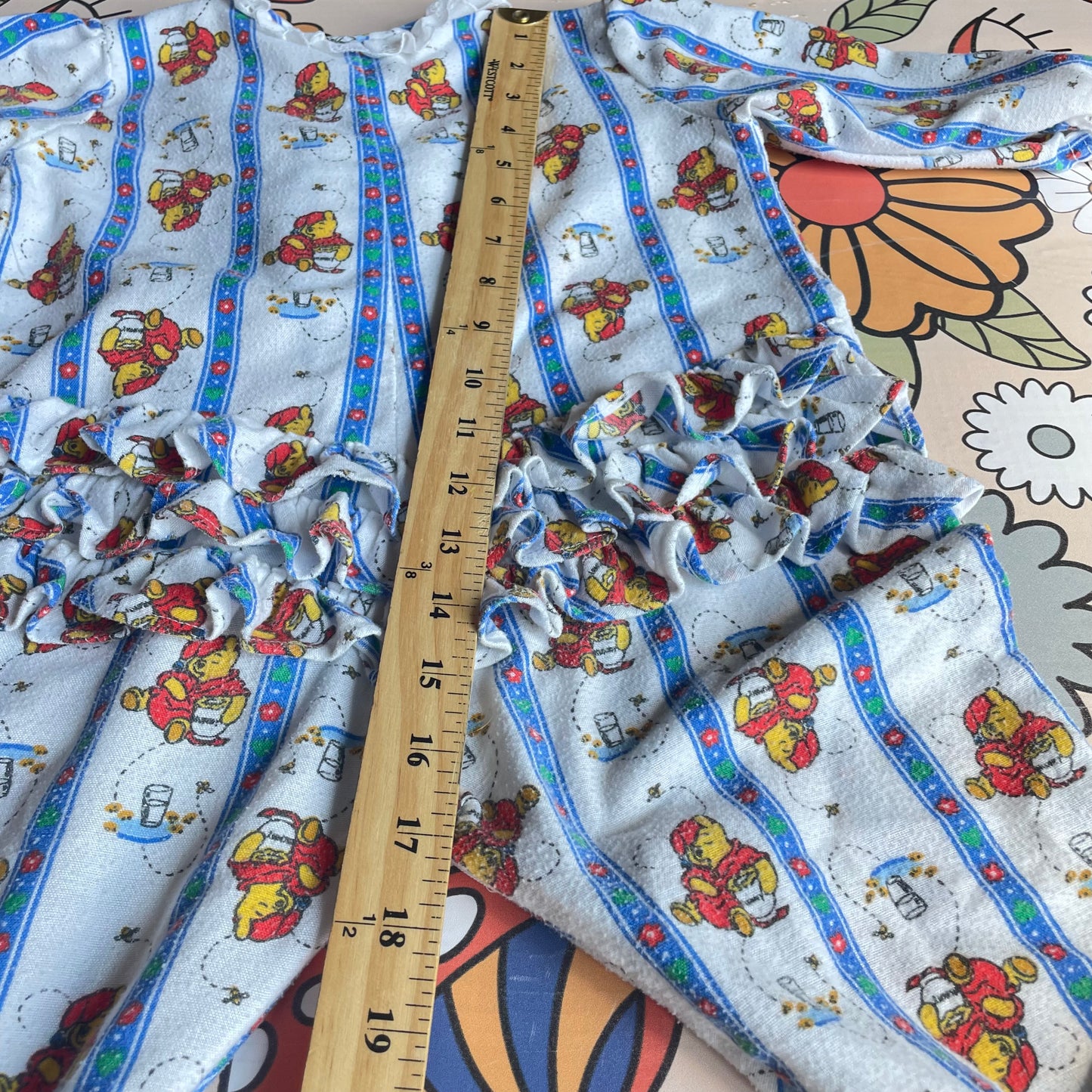 Vintage Winnie the Pooh Striped Sleeper - 18/24 Months