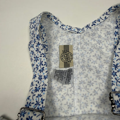 Vintage Floral Denim Short Overalls - Youth Medium