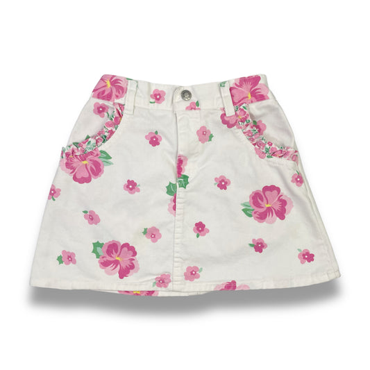 Vintage Oshkosh B'Gosh White Floral Skirt - 5T